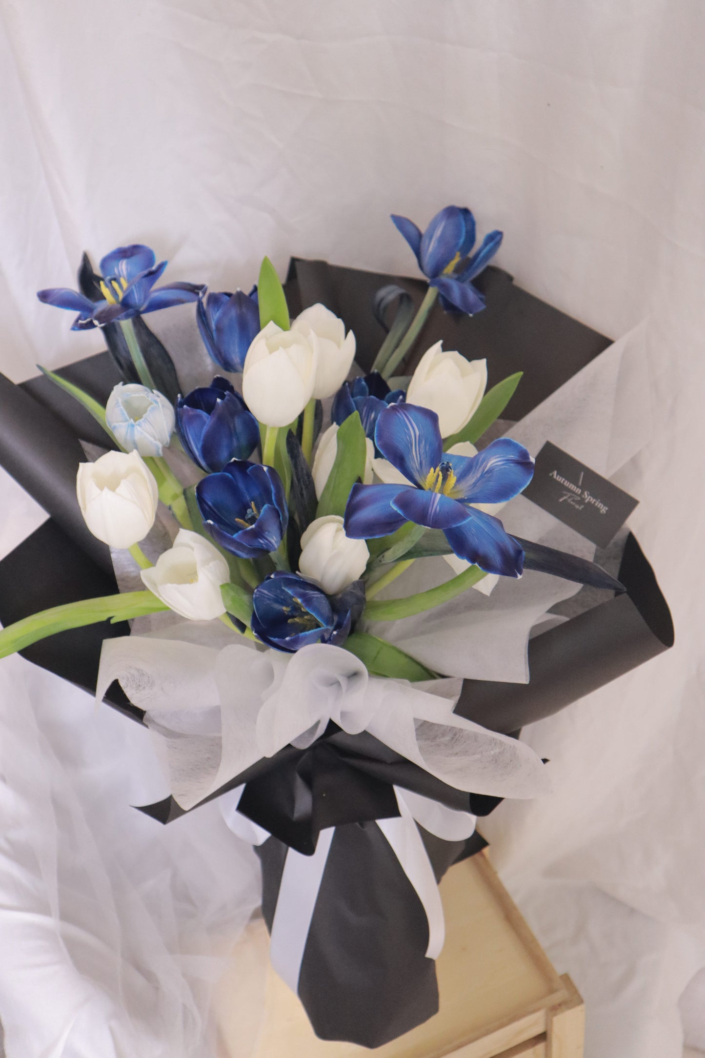 Cosmo Blue & White Tulip Bouquet