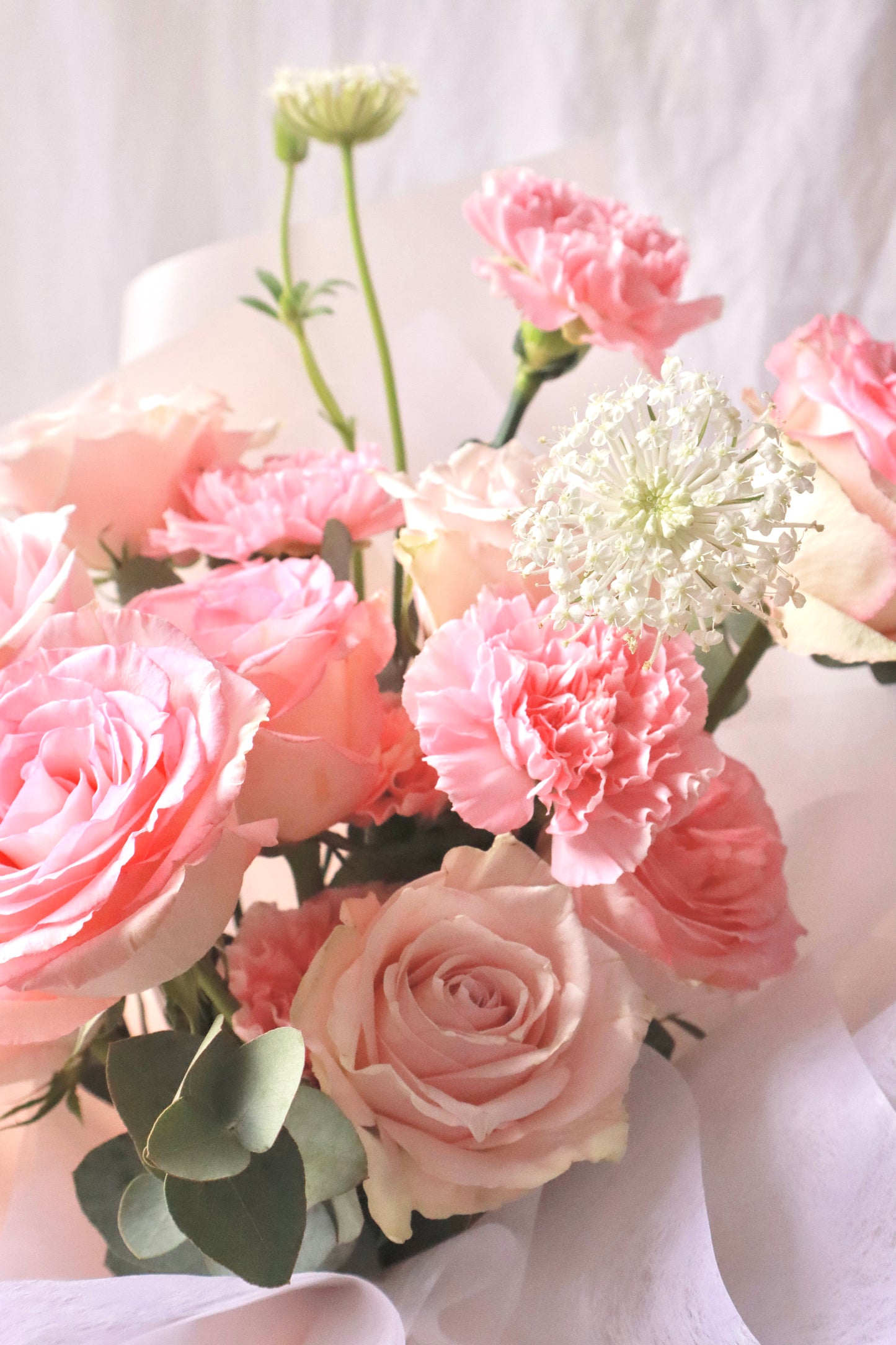 Pink Party Rose & Carnation Bouquet