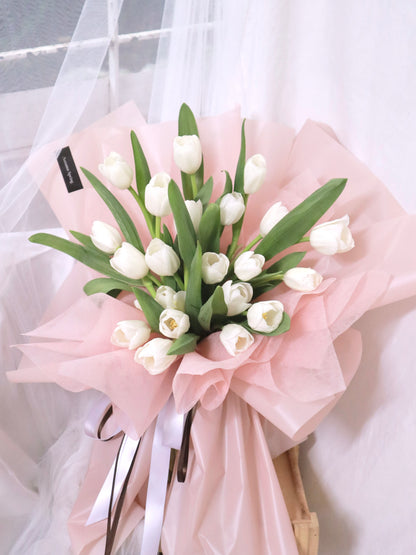 Millennium White Tulip Bouquet