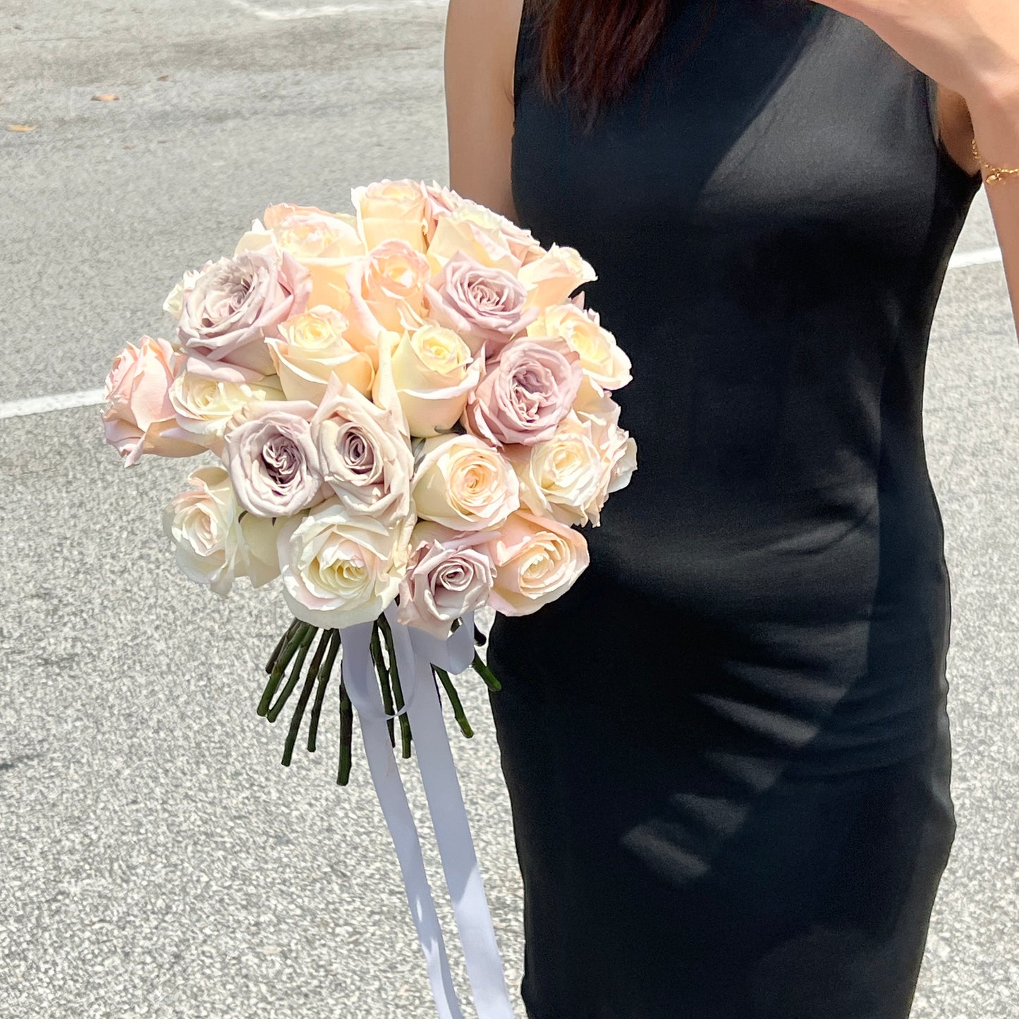 Amber Embrace Bridal Round Bouquet