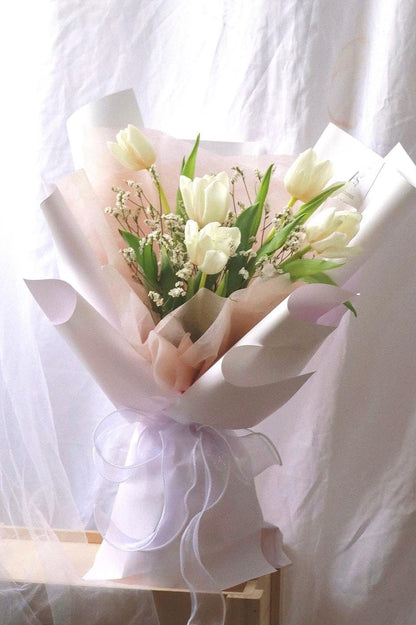 Jade White Tulip Bouquet