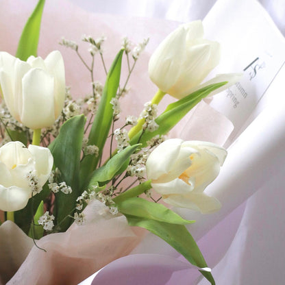 Jade White Tulip Bouquet