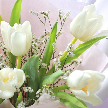 Jade White Tulip Bouquet