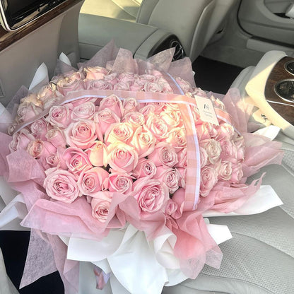 Majestic Pink 99 Rose Bouquet