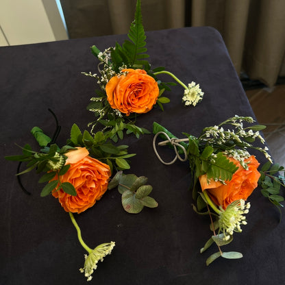 Lace & Citrus Rose Boutonniere