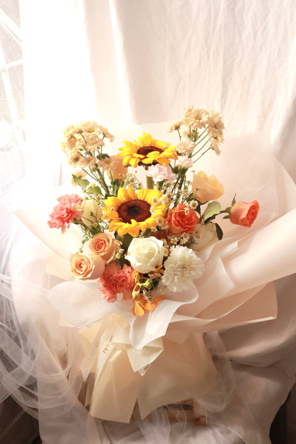 Golden Sparkle Sunflower Bouquet