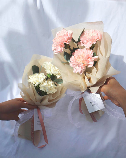 Elegant Trio Carnation Bouquet