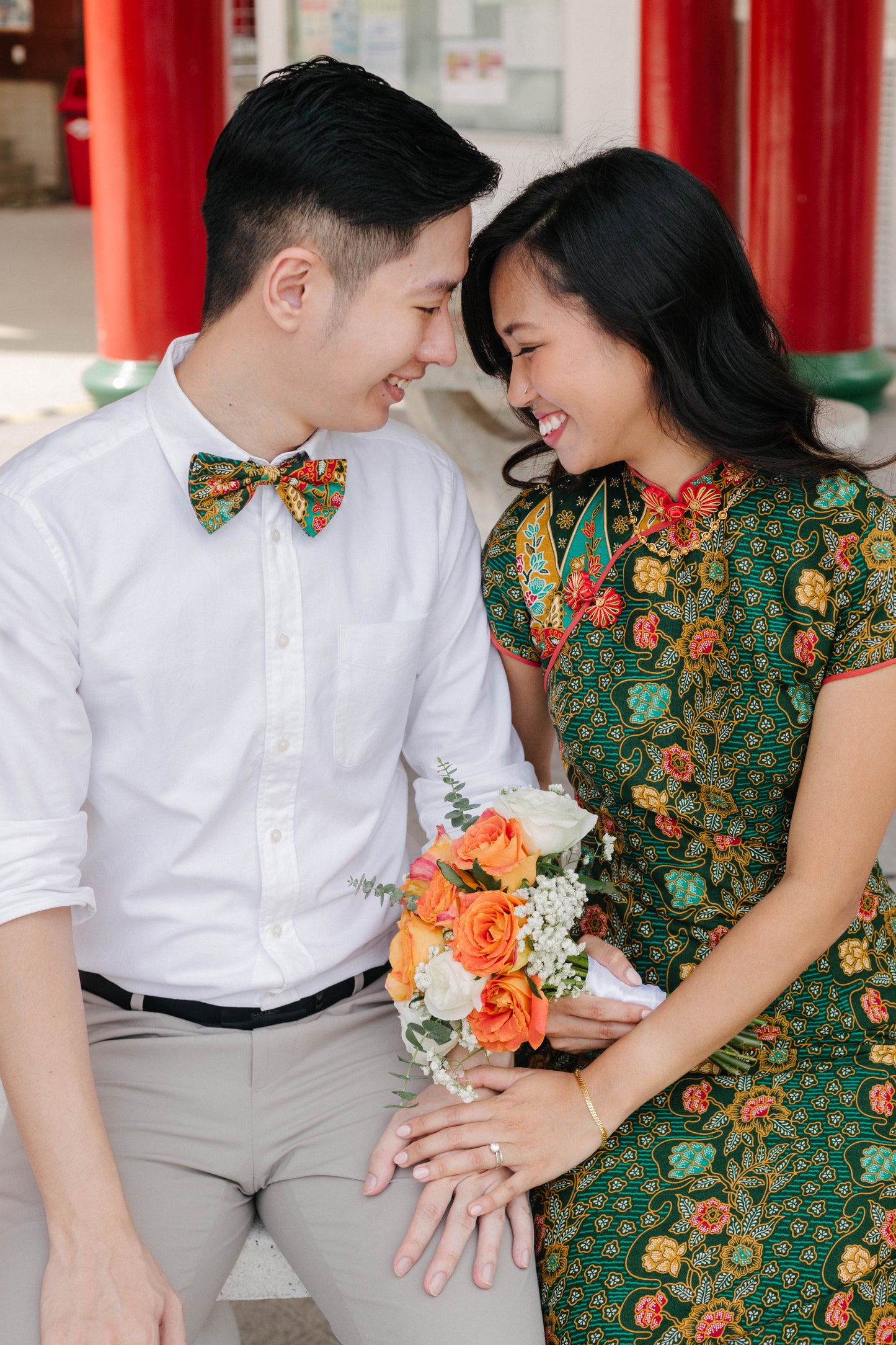 Oasis Orange Bridal Bouquet