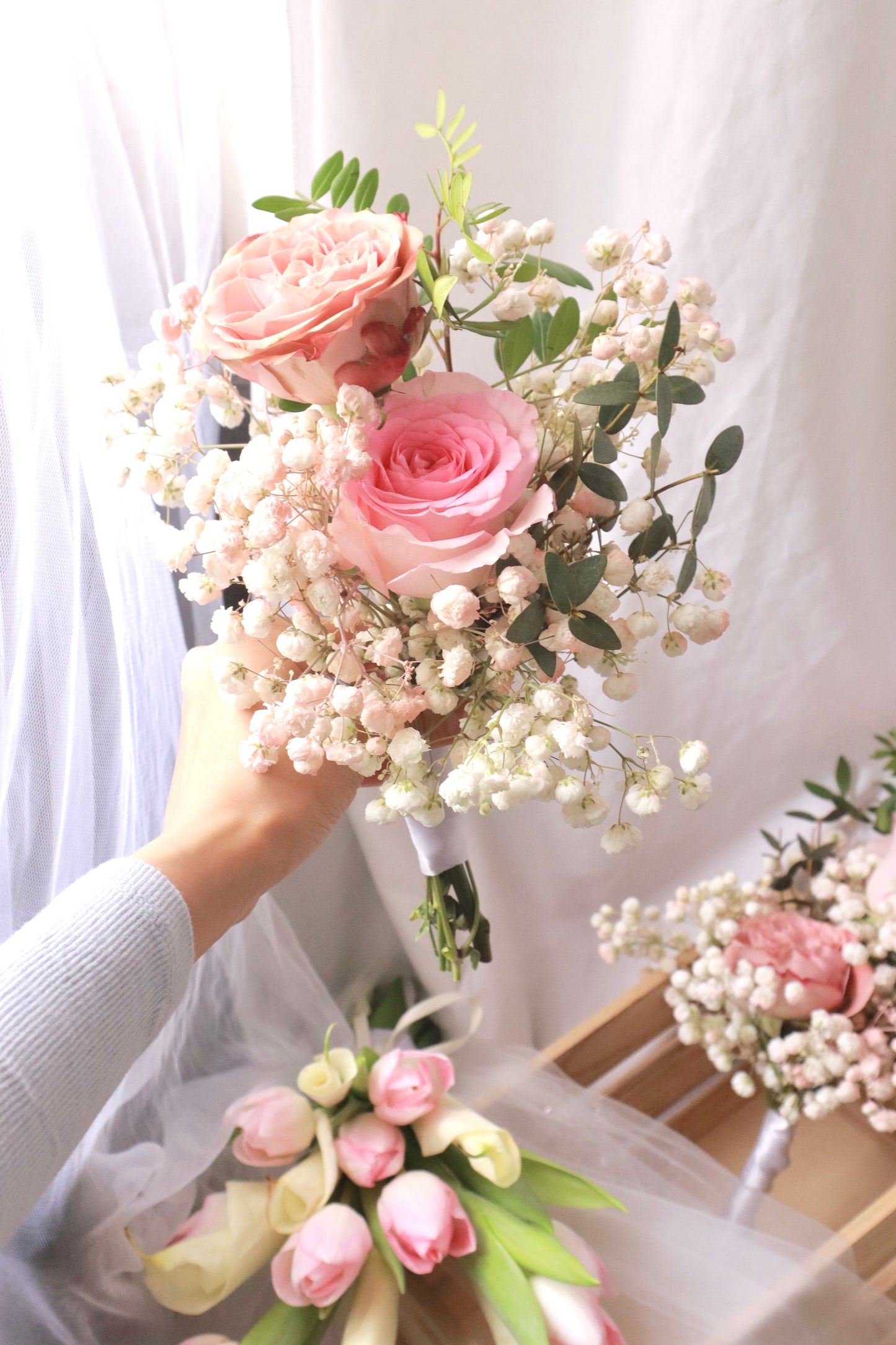 Rosy Charm Bridesmaid Bouquet