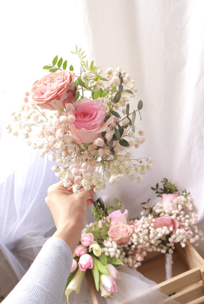 Rosy Charm Bridesmaid Bouquet