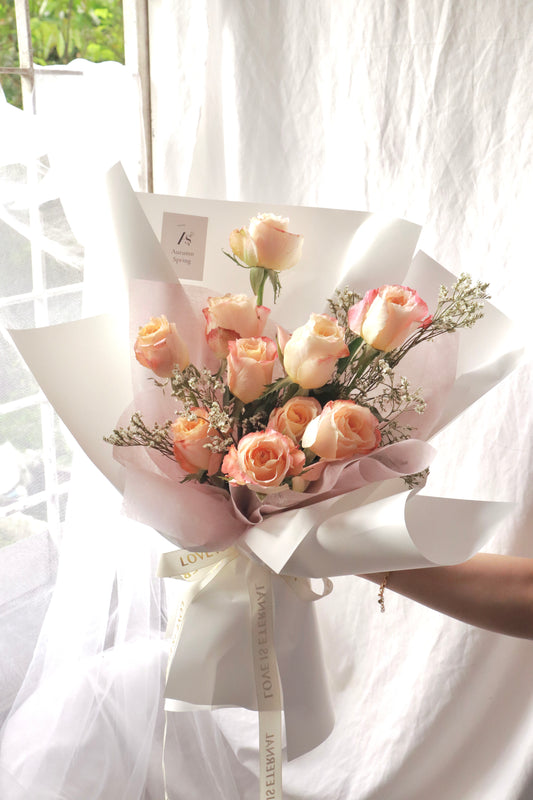 Apricot Rose Bouquet