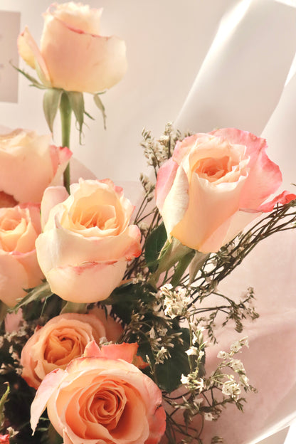 Apricot Rose Bouquet