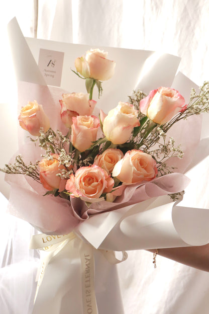 Apricot Rose Bouquet