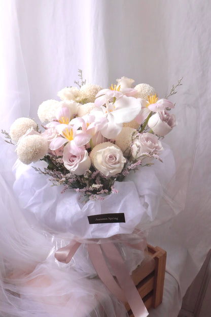 Tranquil Petal Mixed Flower Bouquet