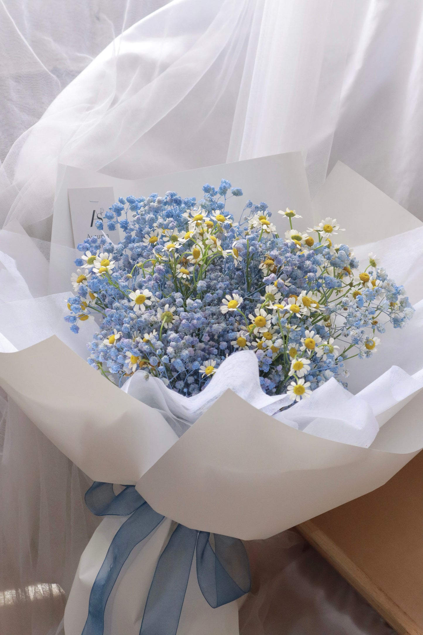 Sky Blue Babybreath Bouquet