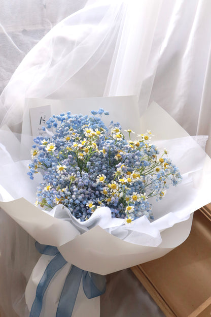 Sky Blue Babybreath Bouquet