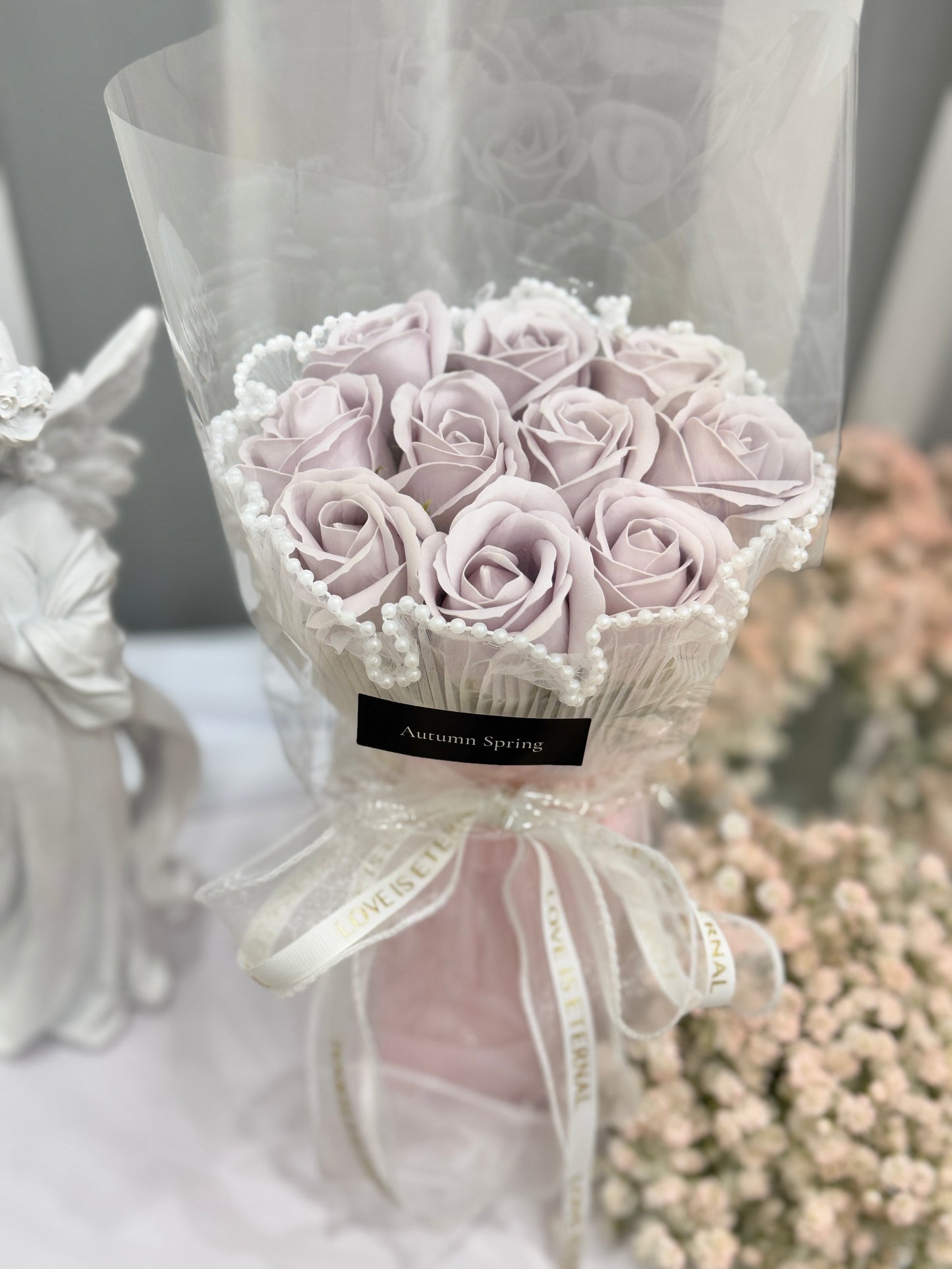 Purple Soap Roses Flower Bouquet