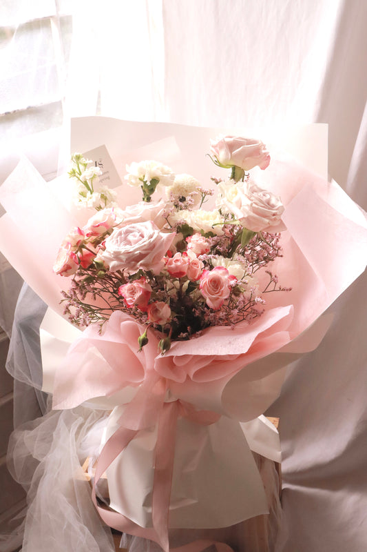 Rosy Serenity Rose Bouquet