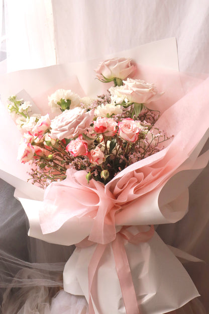 Rosy Serenity Rose Bouquet