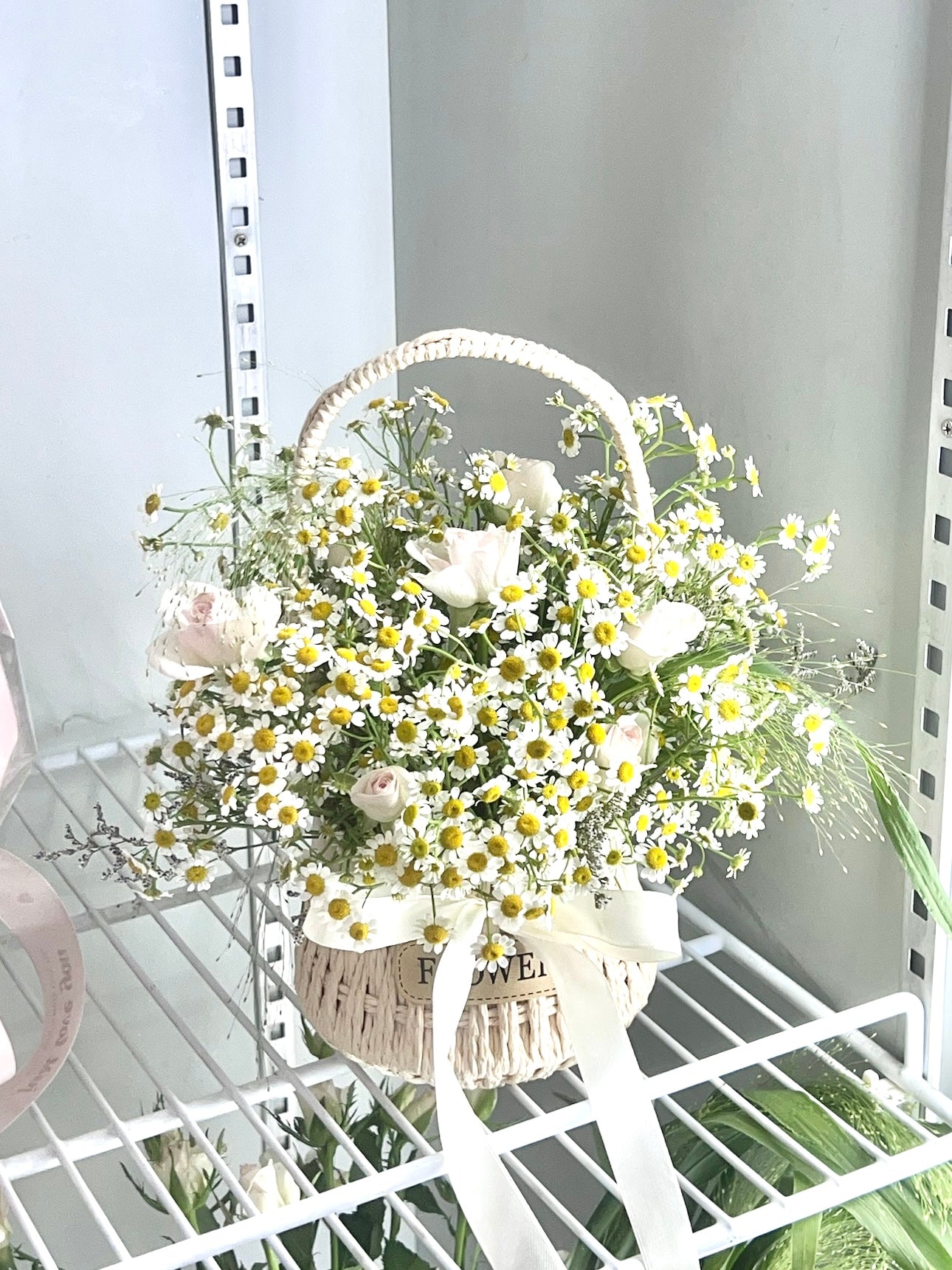 Blossoming Chamomile Flower Basket