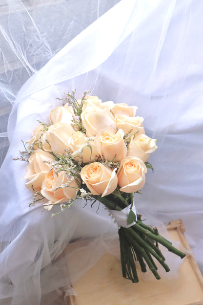 Champagne Rose Bridal Bouquet