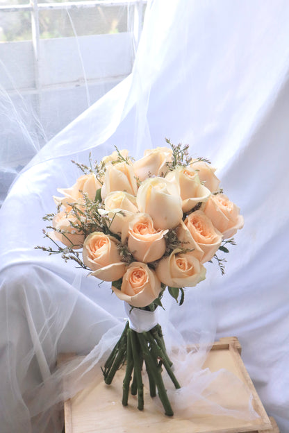 Champagne Rose Bridal Bouquet