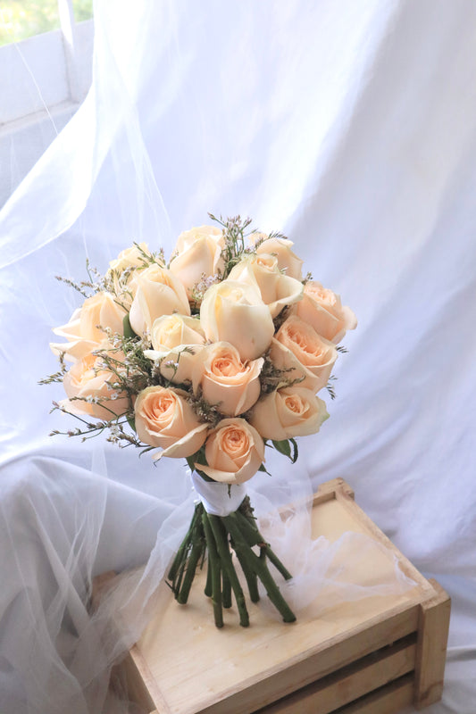 Champagne Rose Bridal Bouquet