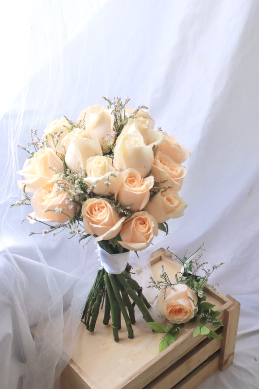 Champagne Rose Bridal Bouquet