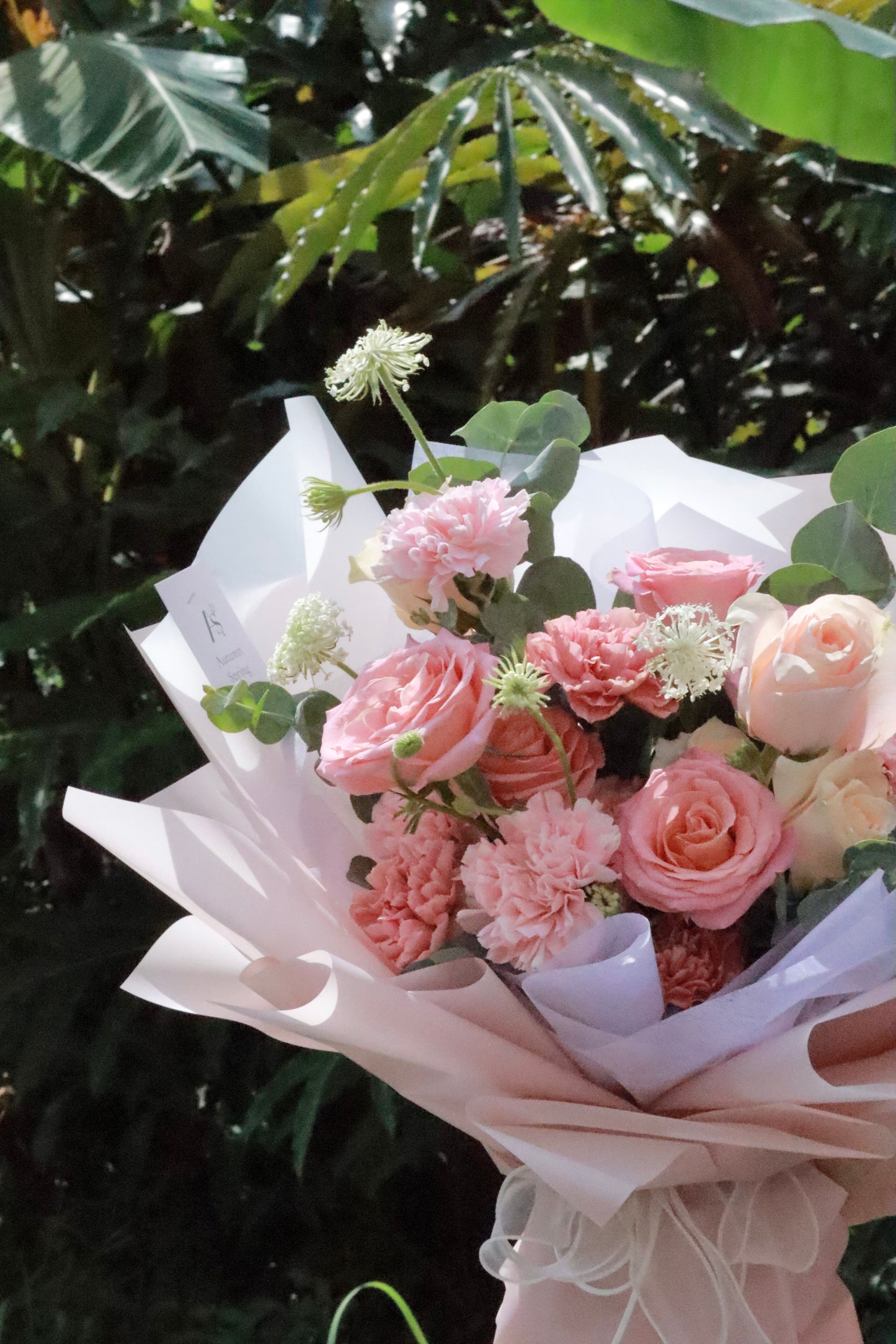 Enchantress Pink Rose Mixed Flower Bouquet