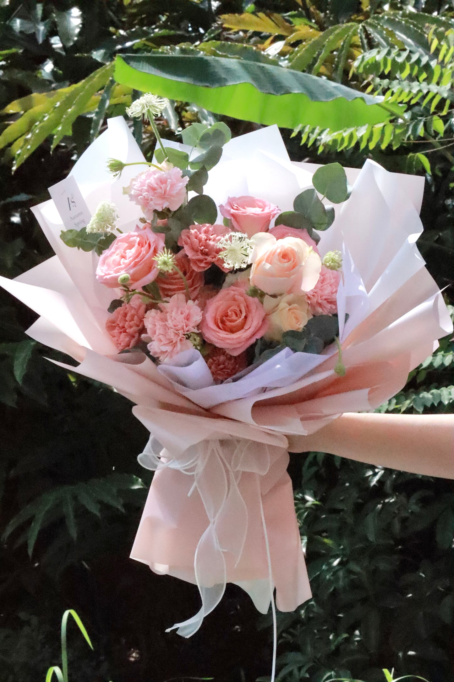 Enchantress Pink Rose Mixed Flower Bouquet