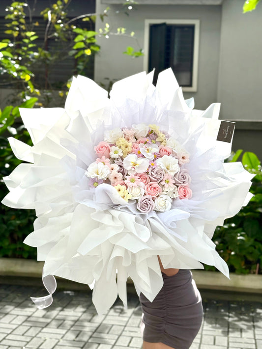 Cotton Candy Garden Soap Flower Bouquet
