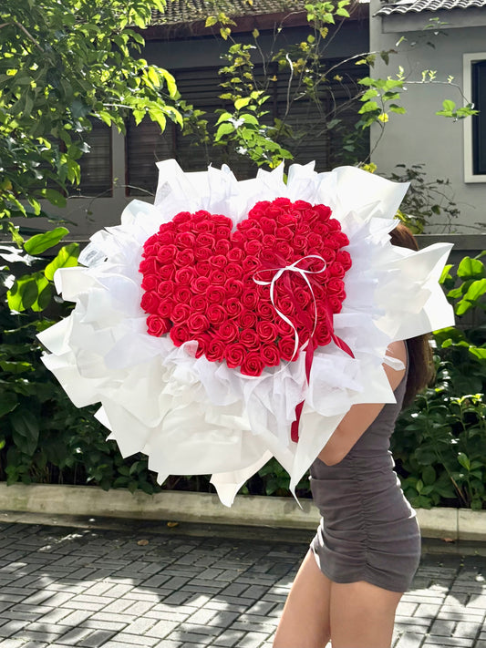 True Love Always 99 Stalks Red Soap Roses