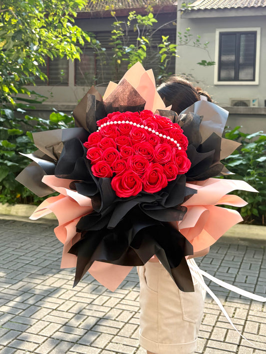 Dance of Scarlet 33 stalks Red Soap Roses