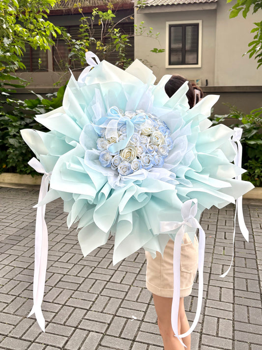 Blue Reverie 33 stalks soap flower