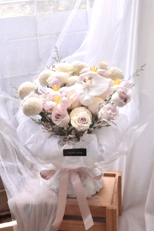 Tranquil Petal Mixed Flower Bouquet