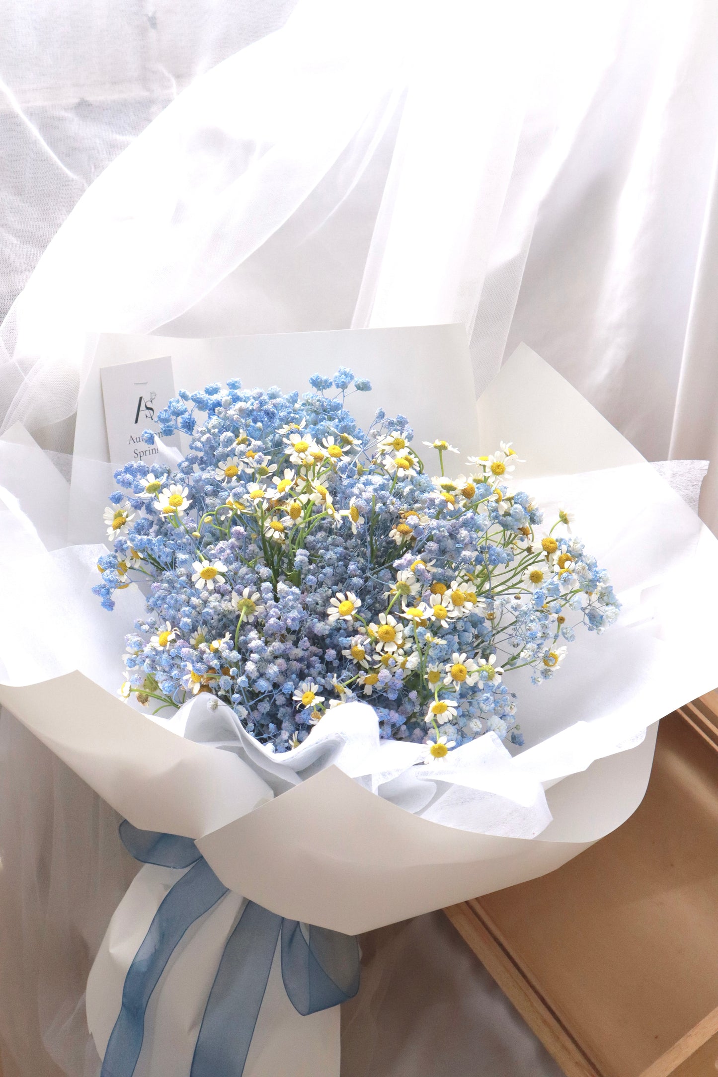 Sky Blue Babybreath Bouquet