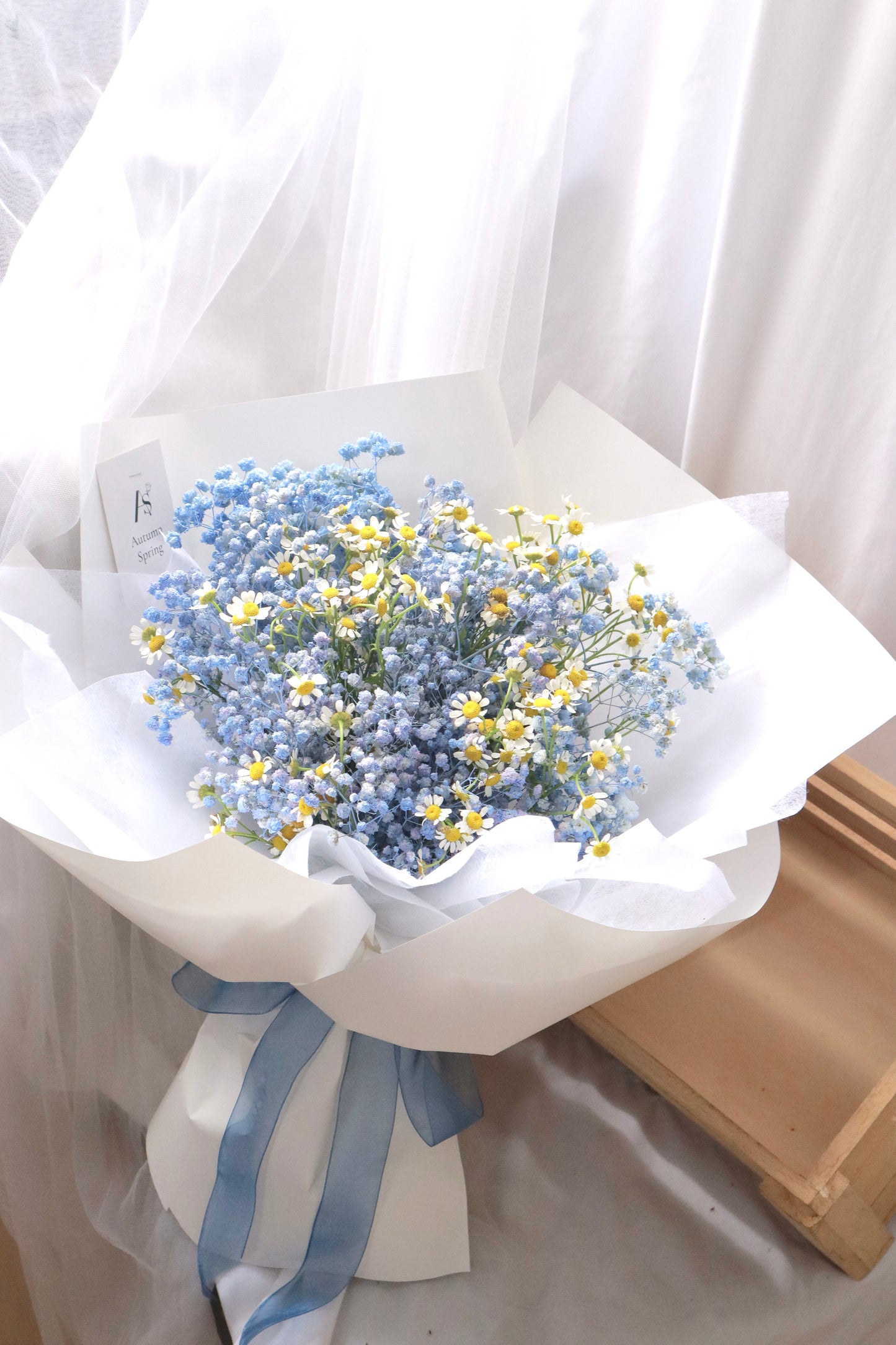 Sky Blue Babybreath Bouquet