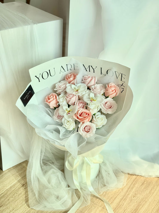 Pink Dream Blossoms Soap Flower Bouquet