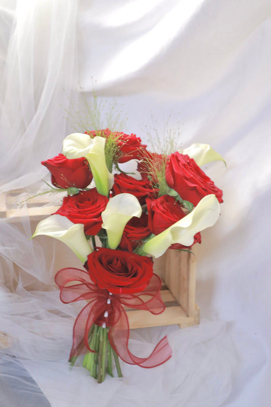 Ti Amo Rose & Calla Lily Bridal Bouquet