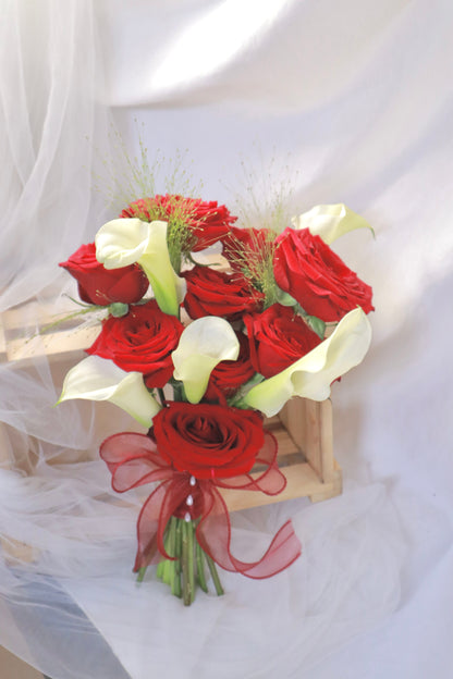 Ti Amo Rose & Calla Lily Bridal Bouquet