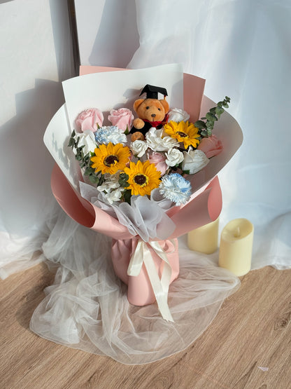 Bright Beginnings Graduation Soao Flower with graduation bear