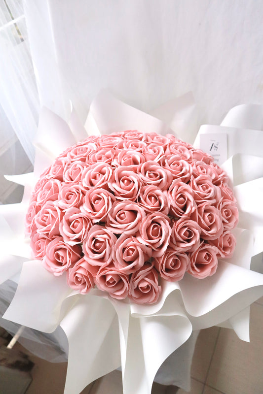 Siena Pink Soap Rose Bouquet