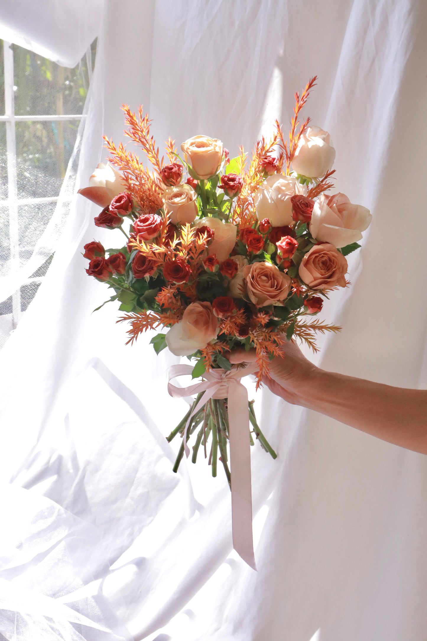 Perfect Fall Mixed Flower Bridal Bouquet