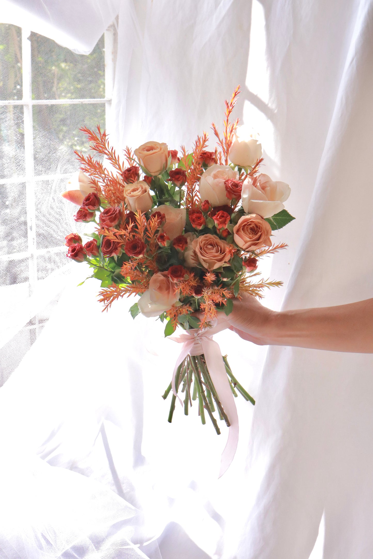 Perfect Fall Mixed Flower Bridal Bouquet