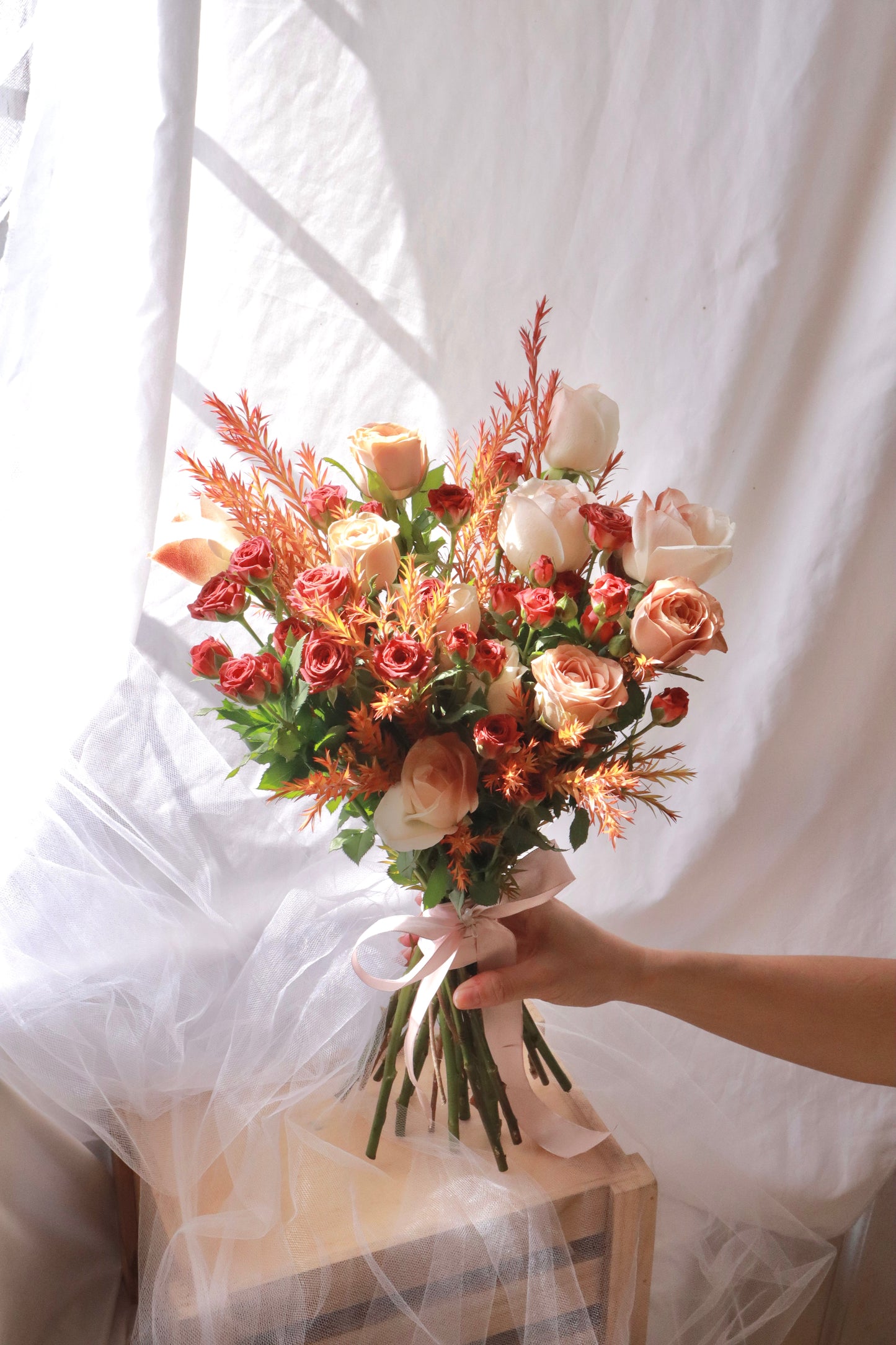 Perfect Fall Mixed Flower Bridal Bouquet