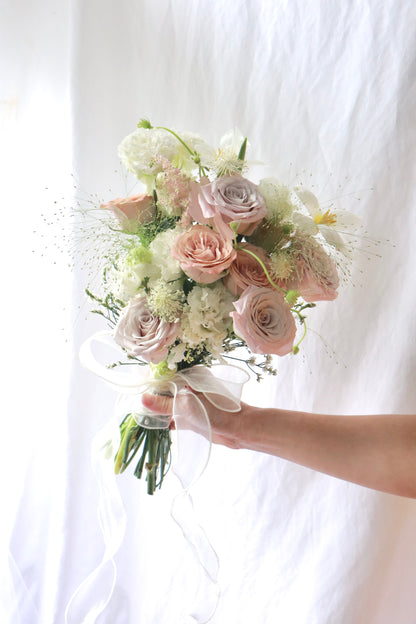 French Stye Garden Mixed Flower Bridal Bouquet