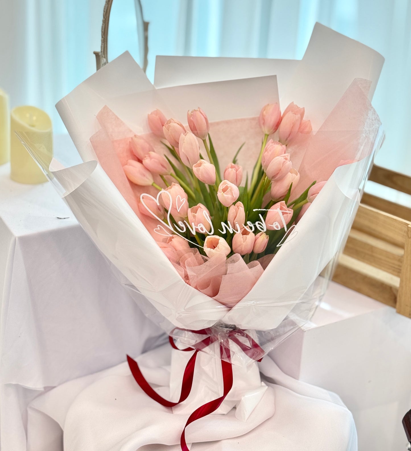Sweetie Apricot Tulips Bouquet