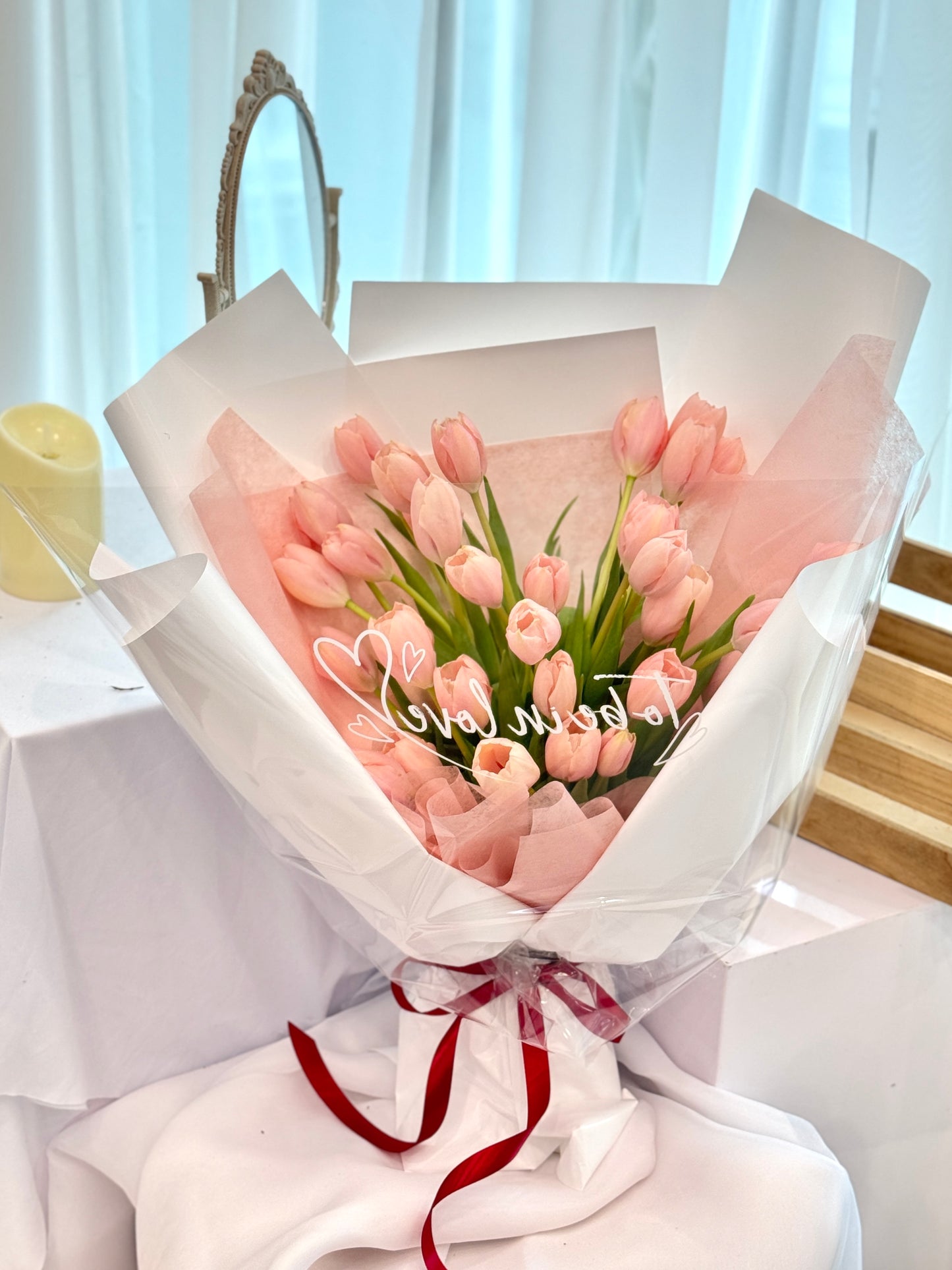 Sweetie Apricot Tulips Bouquet