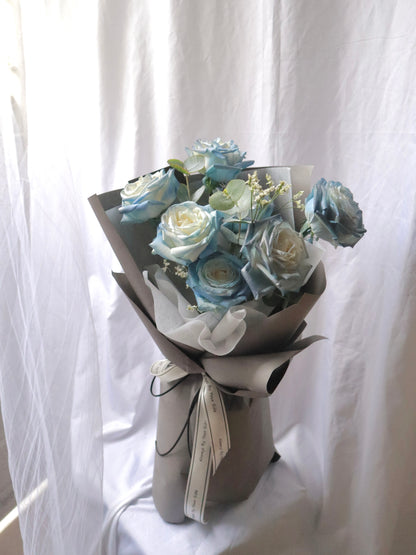 Silvermist Blue Rose Bouquet