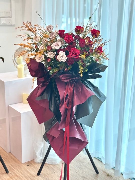 Elegant Grand Opening Flower Stand